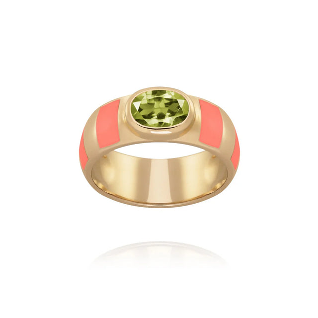 Bague Van Den Abeele Delphine rose corail