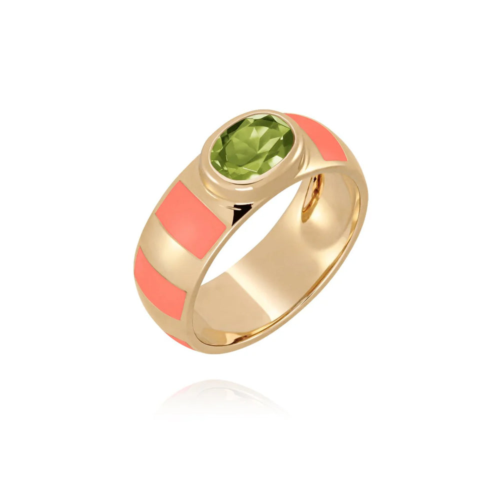 Bague Van Den Abeele Delphine rose corail