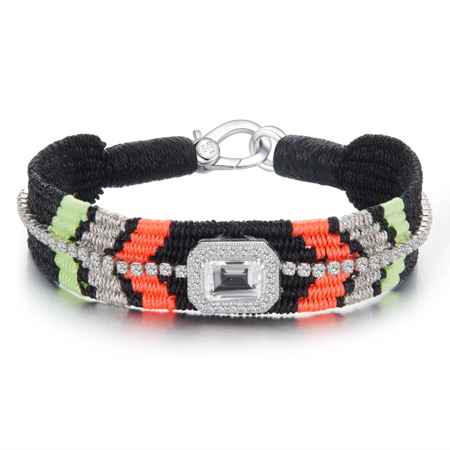 Bracelet Van Den Abeele Farrow Noir - Cristal