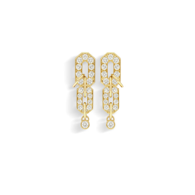 Boucles d'oreilles Statement My Way diamants et or rose - FSJ726