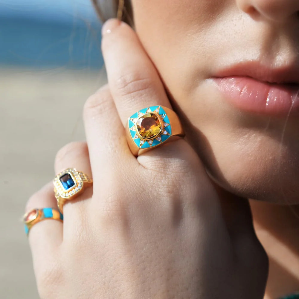 Bague Van Den Abeele Stella turquoise