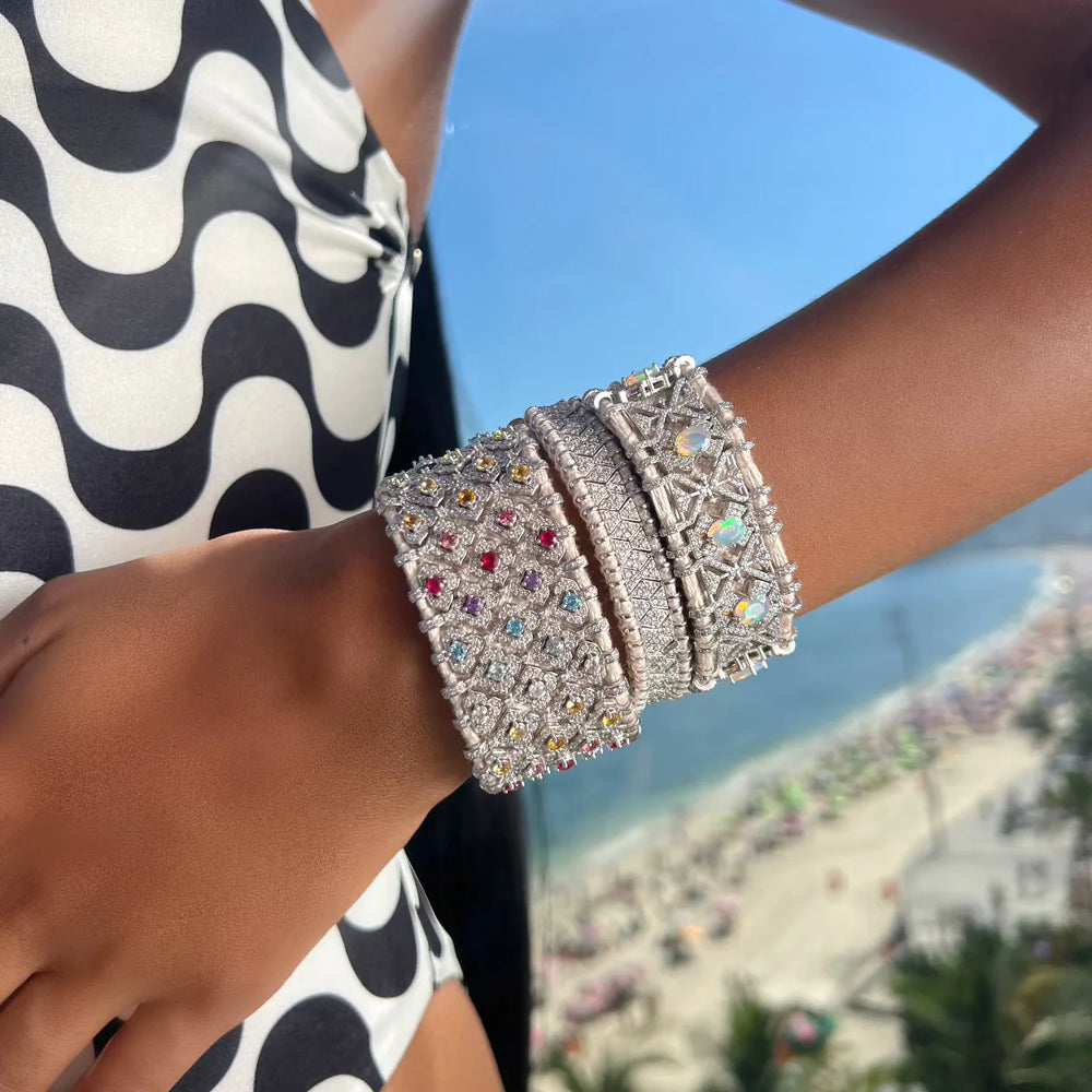 Bracelet Van Den Abeele Palmas Vanille - Opale
