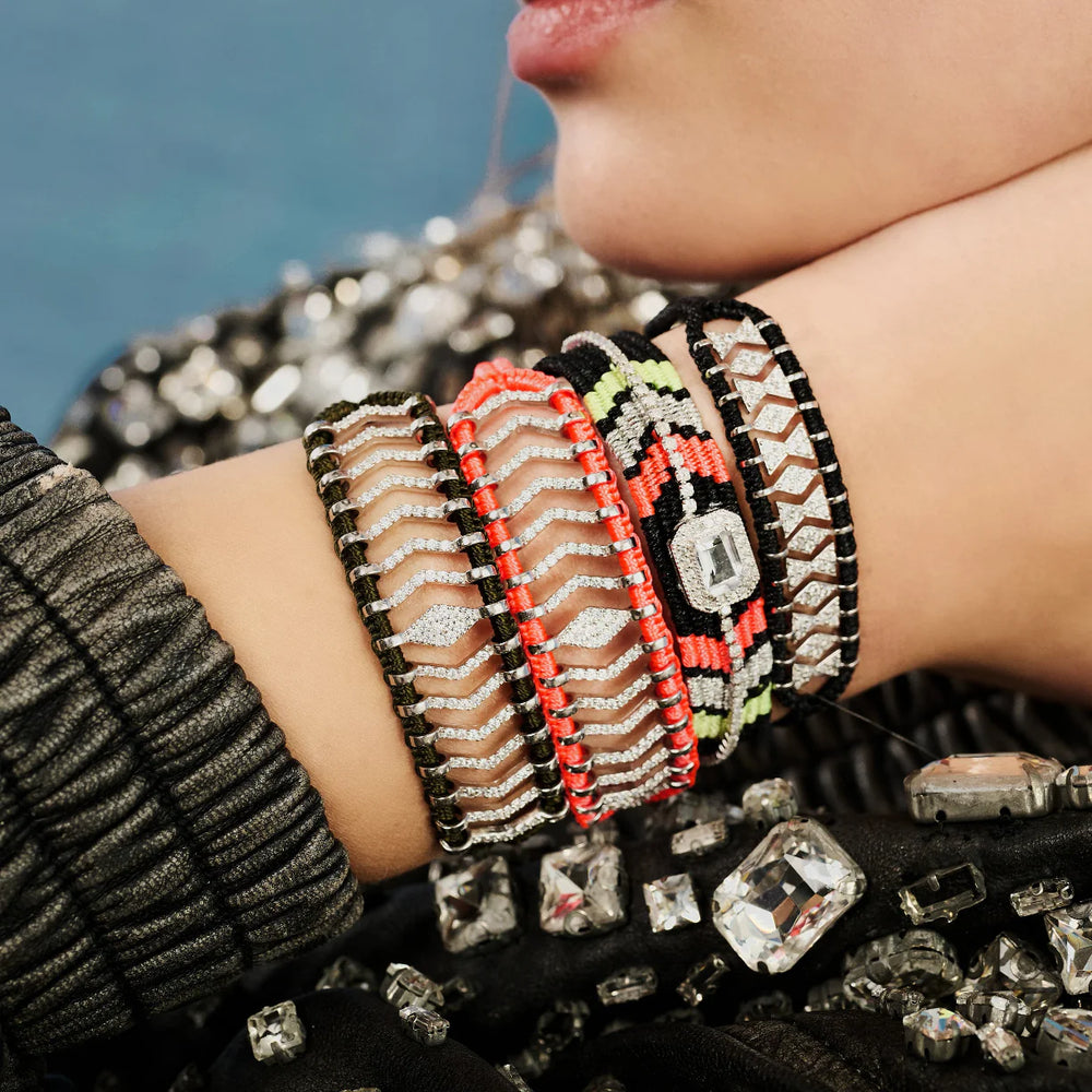 Bracelet Van Den Abeele Farrow Noir - Cristal