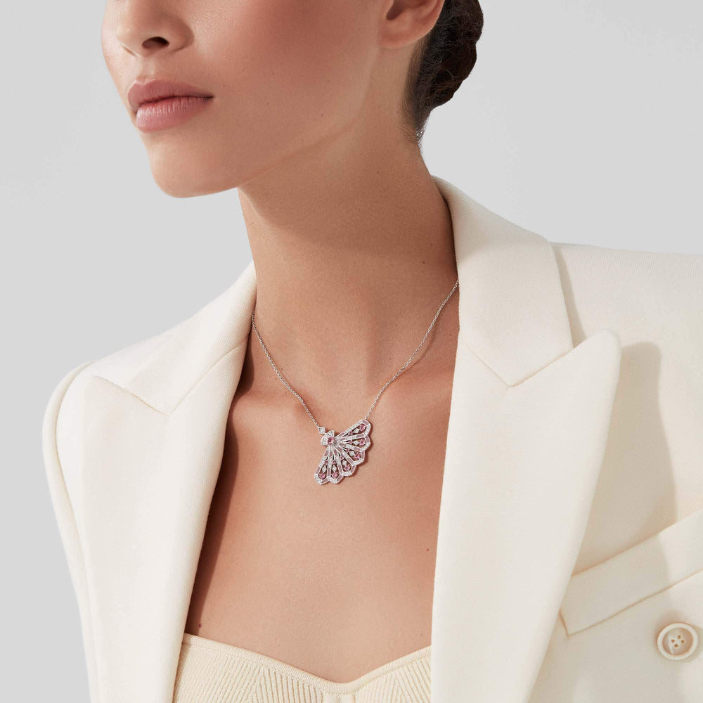 Pendentif Fanfare Symphony en diamant et tourmaline rose - 2017283
