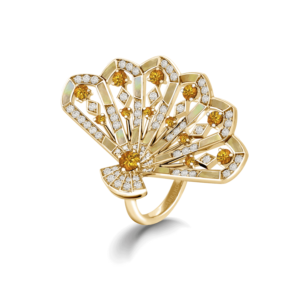 Bague Fanfare Symphony en diamant et saphir orange - 2018748