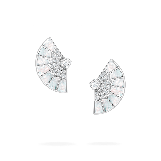 Boucles d'oreilles Fanfare Symphony en diamant et nacre - 2017336
