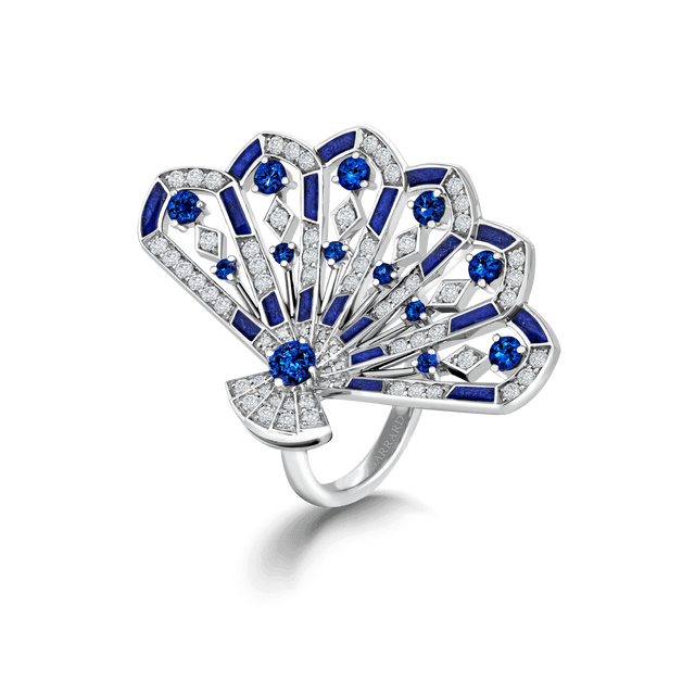 Bague Fanfare Symphony en diamant et saphir - 2017314