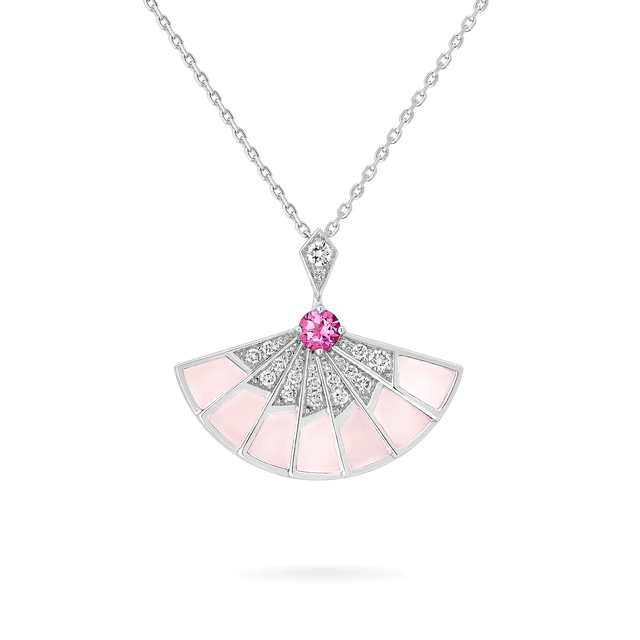 Pendentif coulissant Fanfare Symphony en tourmaline rose et opale rose - 2018257