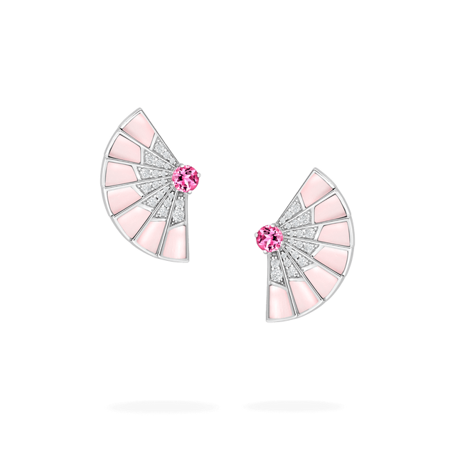 Boucles d'oreilles Fanfare Symphony en tourmaline rose et opale rose - 2017278