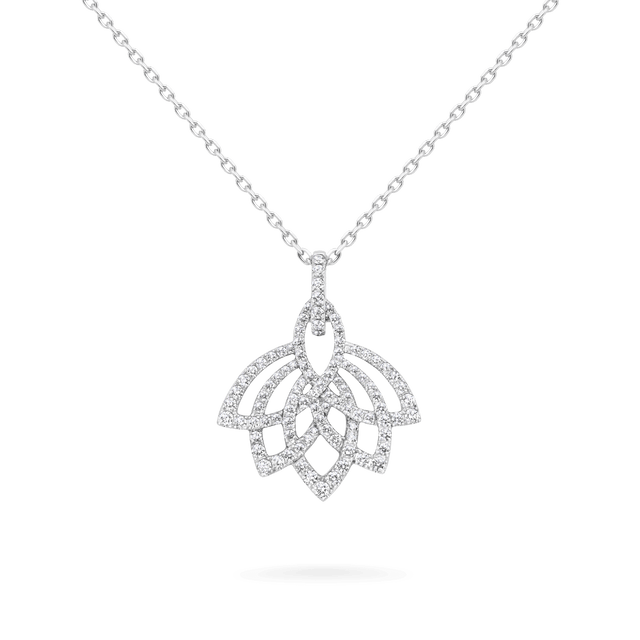 Pendentif en diamant fleur de lotus - 2019296