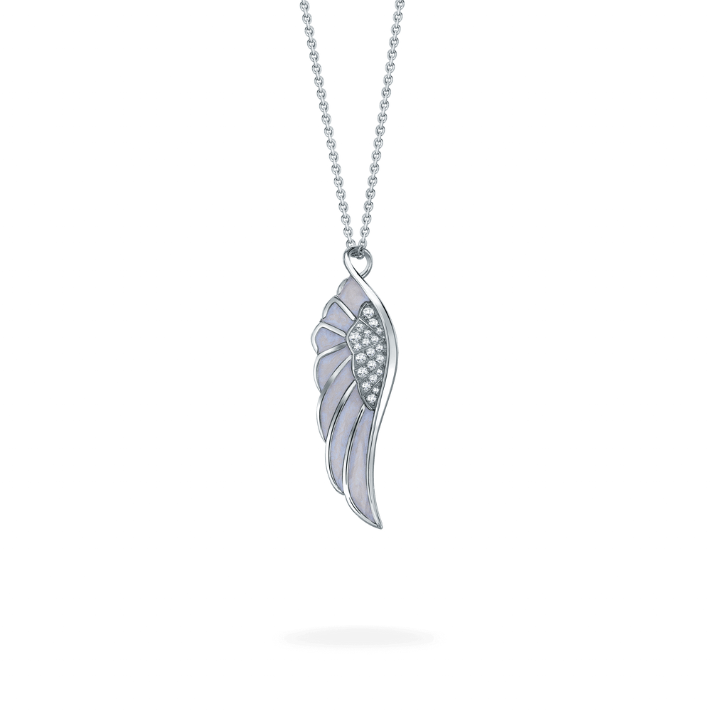 Pendentif en émail d'hiver avec reflets d'ailes - 2014690