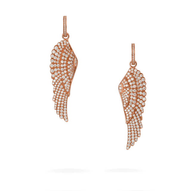 Boucles d'oreilles créoles et pendantes classiques en diamant Wings - 2013182