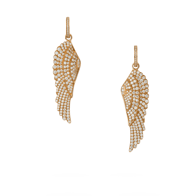 Boucles d'oreilles créoles et pendantes classiques en diamant Wings - 2013183