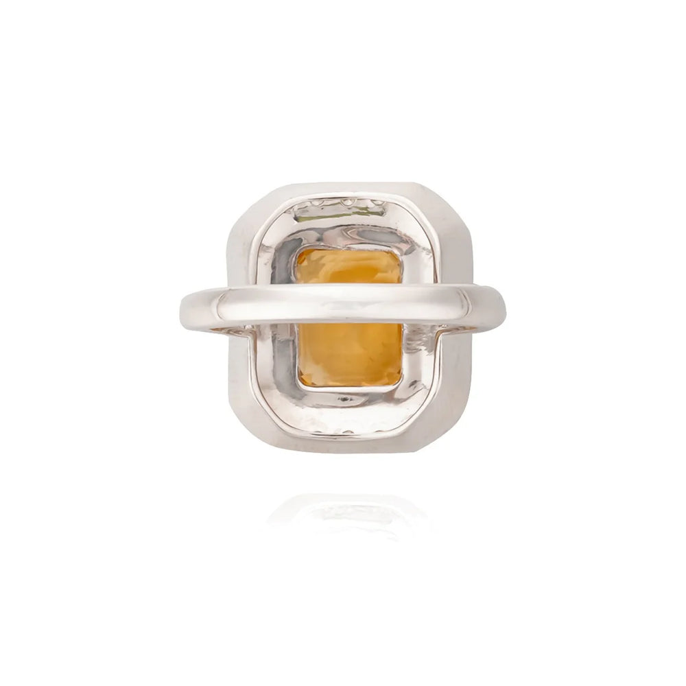 Bague Van Den Abeele Giny argent - citrine