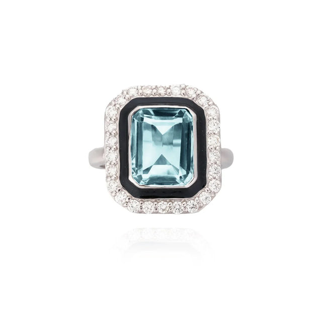 Bague Van Den Abeele Giny argent - topaze