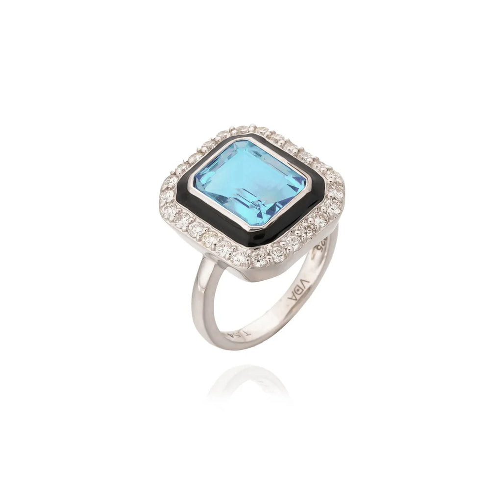 Bague Van Den Abeele Giny argent - topaze
