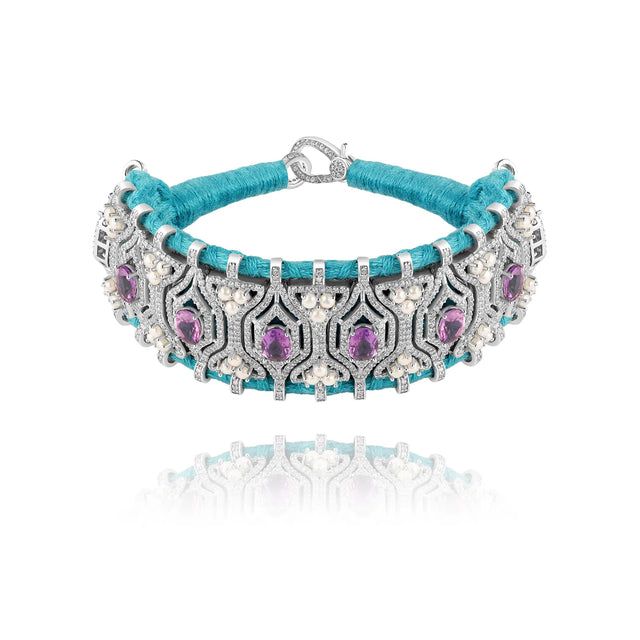 Bracelet Van Den Abeele Horizonte Turquoise - Améthyste
