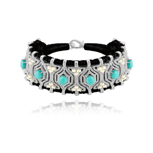 Bracelet Van Den Abeele Horizonte noir Turquoise