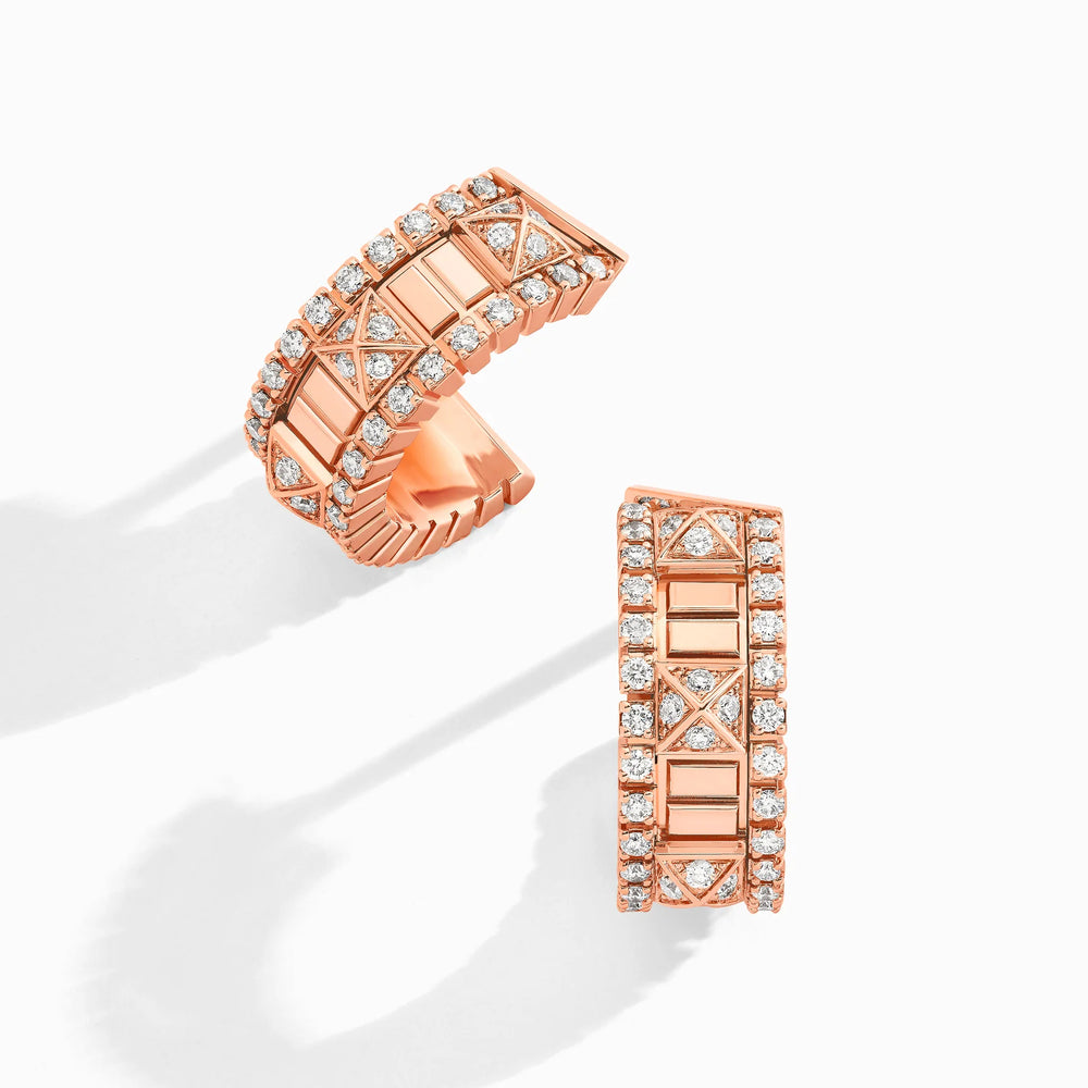 Boucles d'oreilles mini créoles en diamants LIFE VIE-E3RGDD