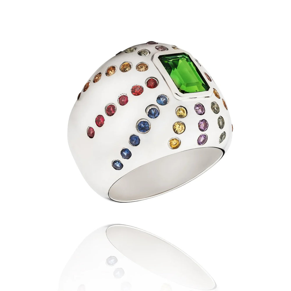 Bague Van Den Abeele Marteen Argent - Rainbow