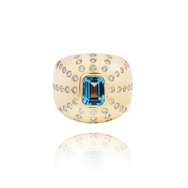 Bague Van Den Abeele Marteen Or - Diamants et Topaze
