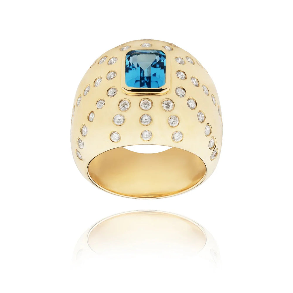 Bague Van Den Abeele Marteen Or - Diamants et Topaze