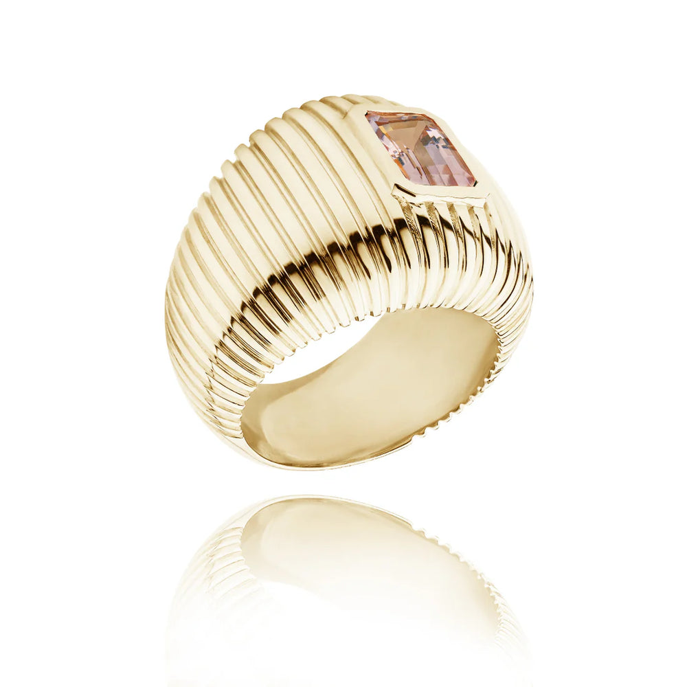 Bague Van Den Abeele Michelle or et morganite