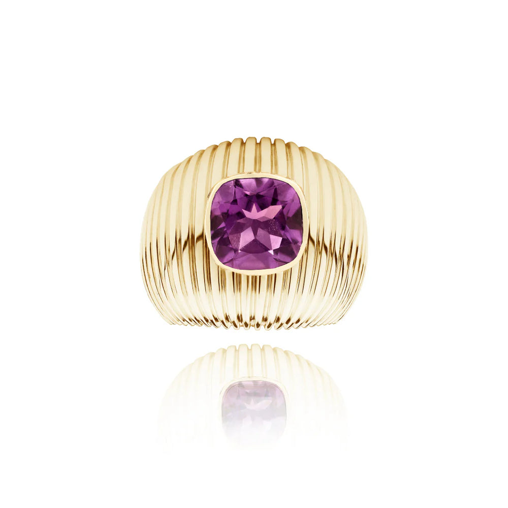 Bague Van Den Abeele Michelle Améthyste taille coussin