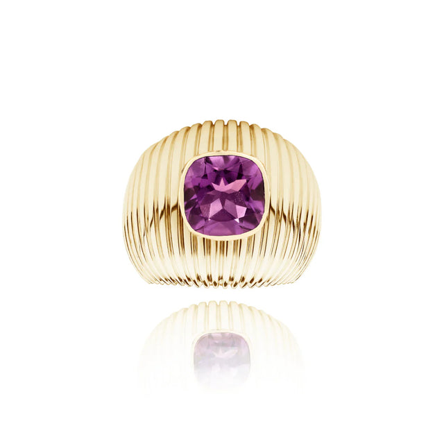 Bague Van Den Abeele Michelle Améthyste taille coussin