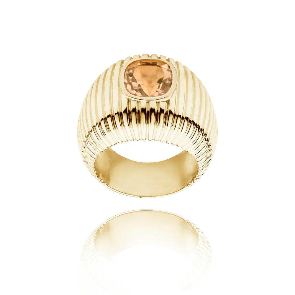 Bague Van Den Abeele Michelle Citrine taille coussin