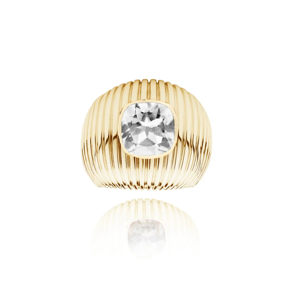 Bague Van Den Abeele Michelle Cristal taille coussin