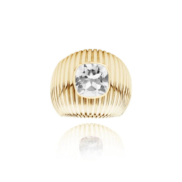 Bague Van Den Abeele Michelle Cristal taille coussin