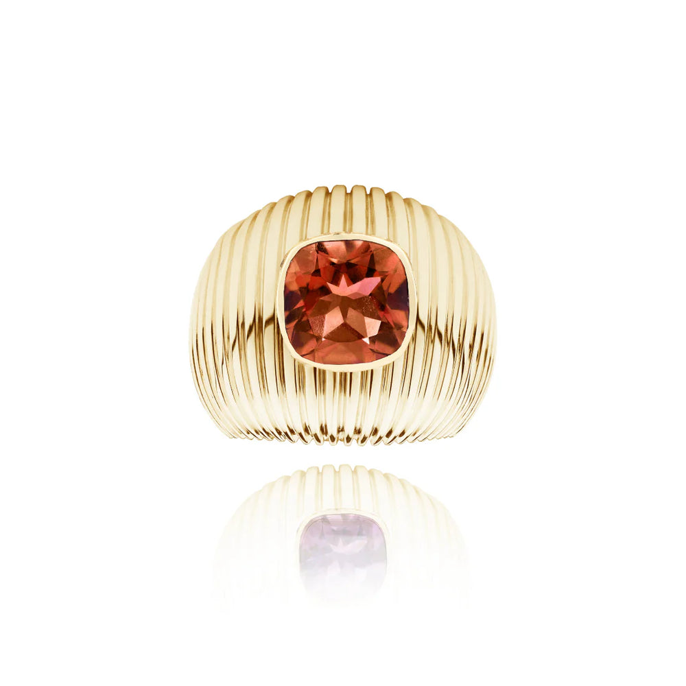 Bague Van Den Abeele Michelle Citrine de Madeire taille coussin