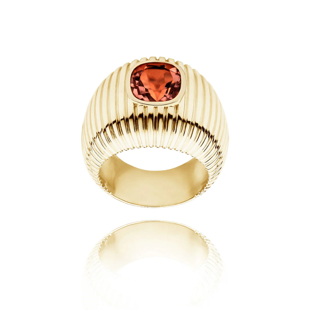 Bague Van Den Abeele Michelle Citrine de Madeire taille coussin