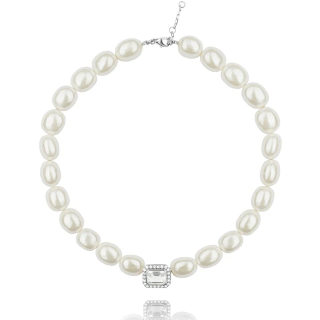 Collier Van Den Abeele Molly perles de coquillages blancs et argent