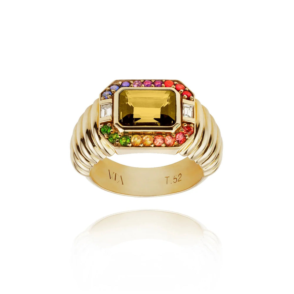 Bague Van Den Abeele Macy Or, Citrine