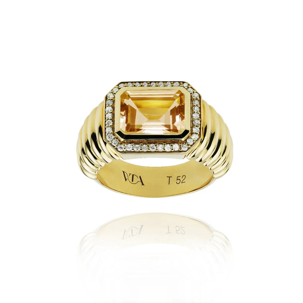 Bague Van Den Abeele Marly or, citrine