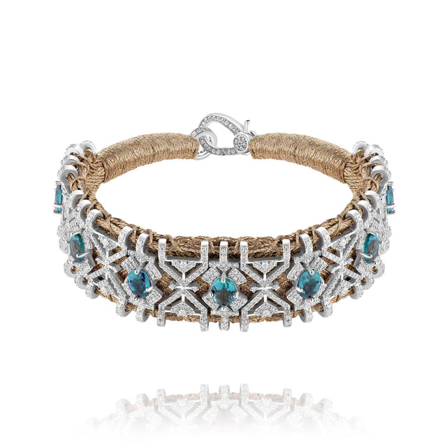 Bracelet Van Den Abeele Palmas Brass - Topazes