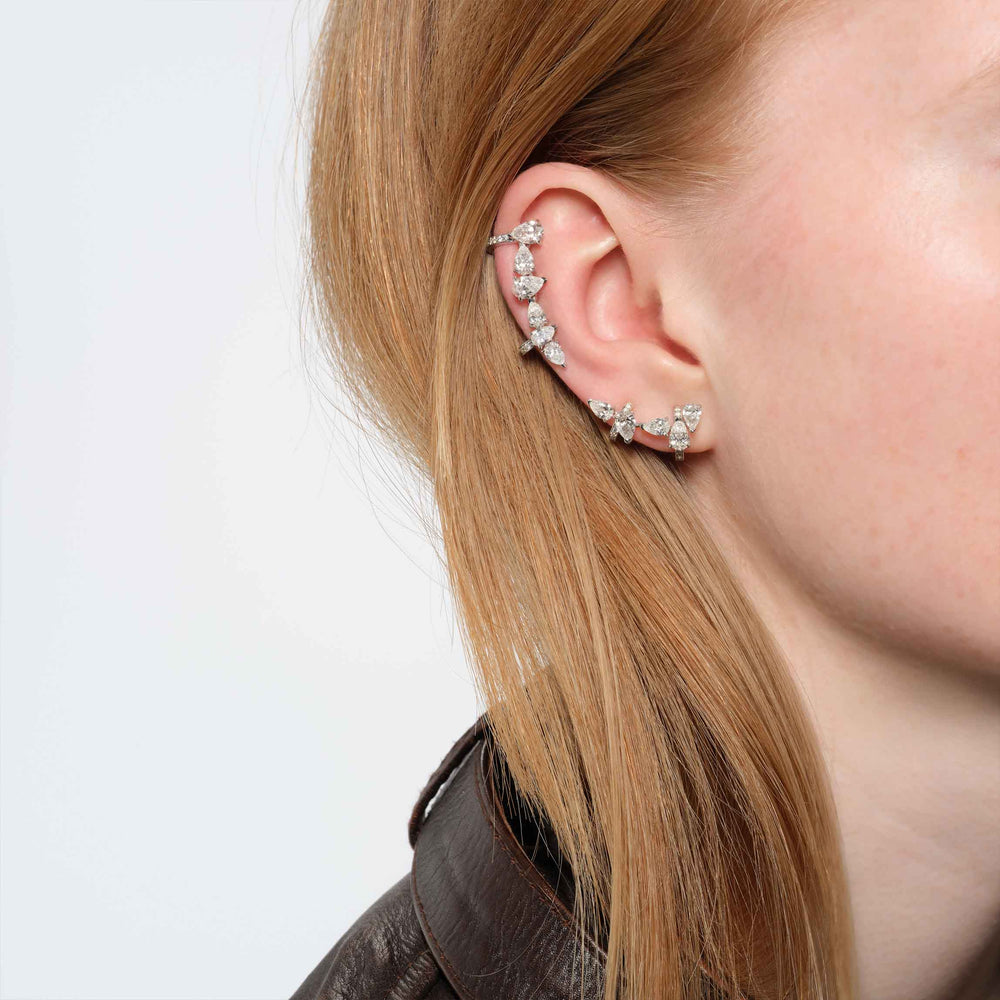 Boucle d'oreille Repossi Serti sur Vide sertie de 5 diamants - ESV3ALPG0000L