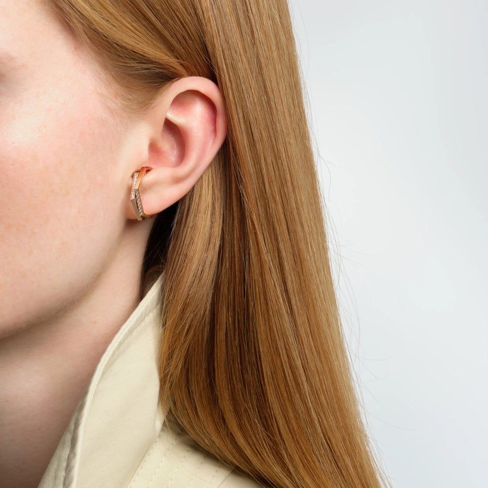 Antifer rose gold pavé diamond earring - EAO2AAPG00000