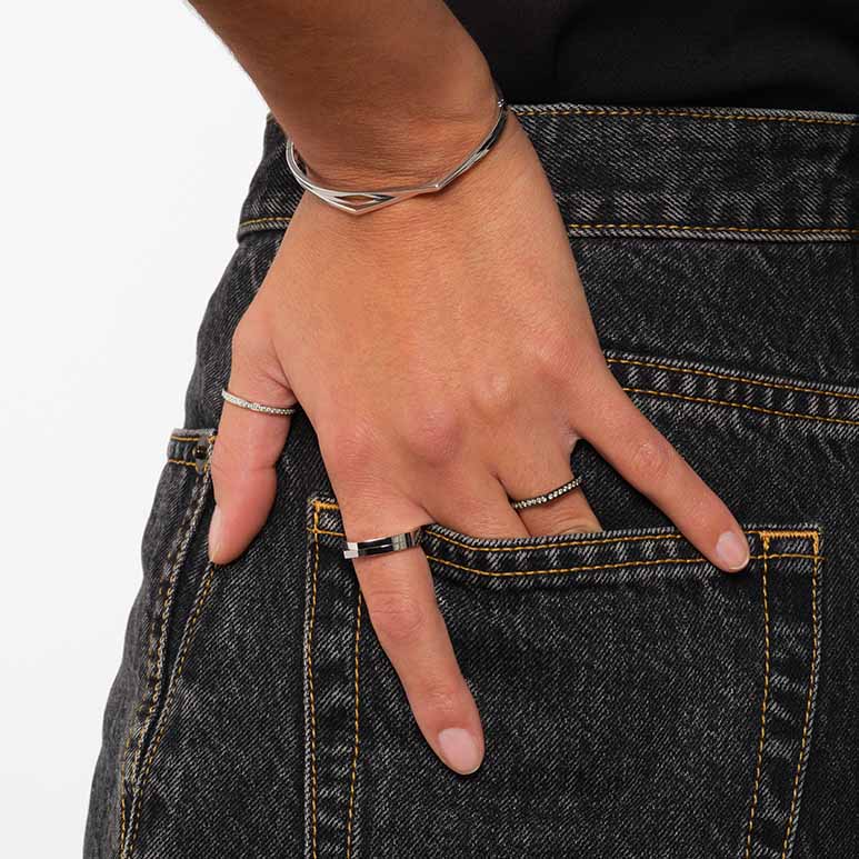 Bague Repossi Antifer en or noir pavée de diamants - RAF2AOWG00BC0