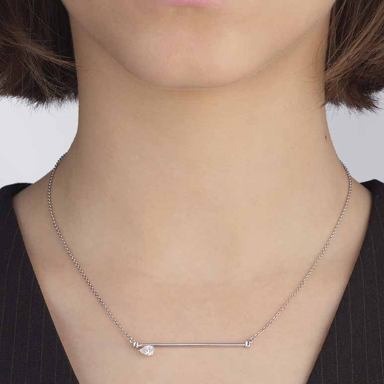 Pendentif Repossi Serti sur Vide en or blanc - PSV1ABWG03000