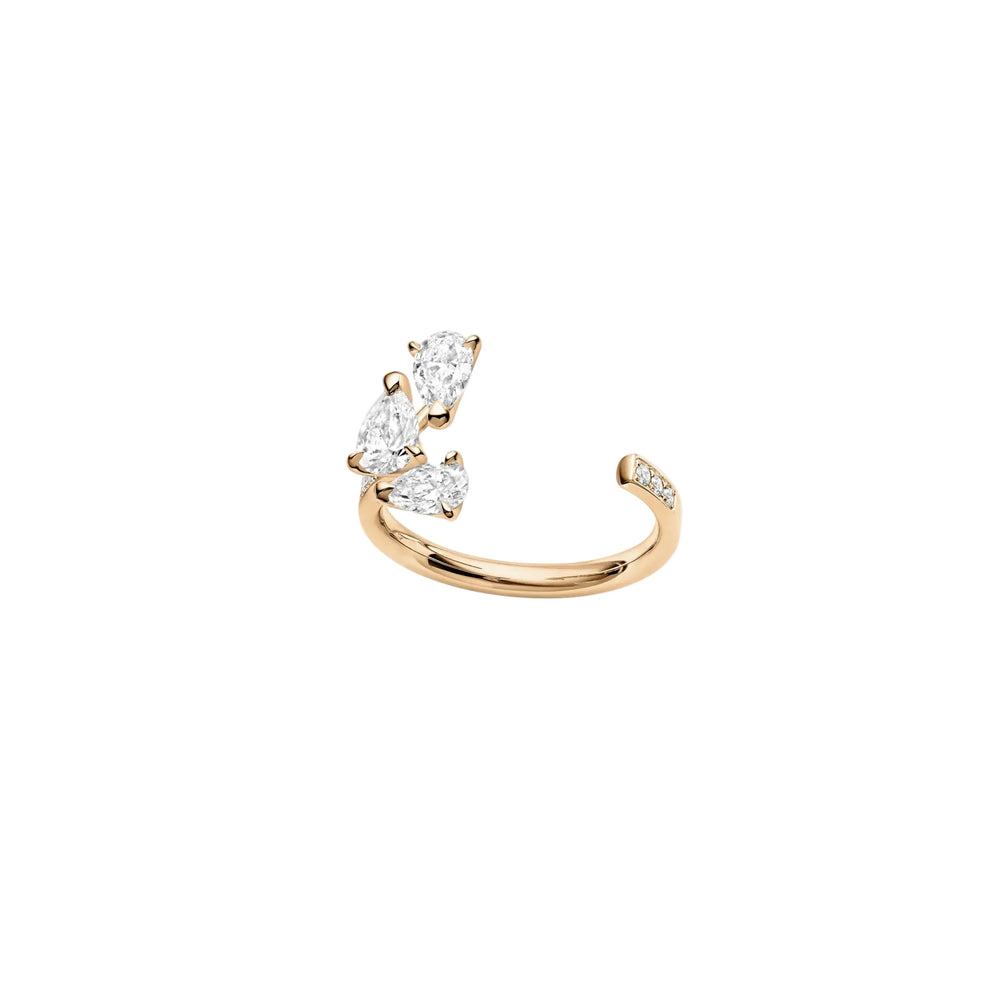 Repossi ring set on void in white gold with 5 pear-cut diamonds - RSV1GAWG00000
