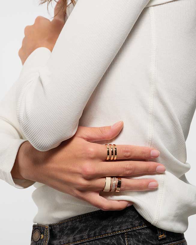 Bague Repossi Berbere 3 rangs en or rose - RMT0ACPG00000