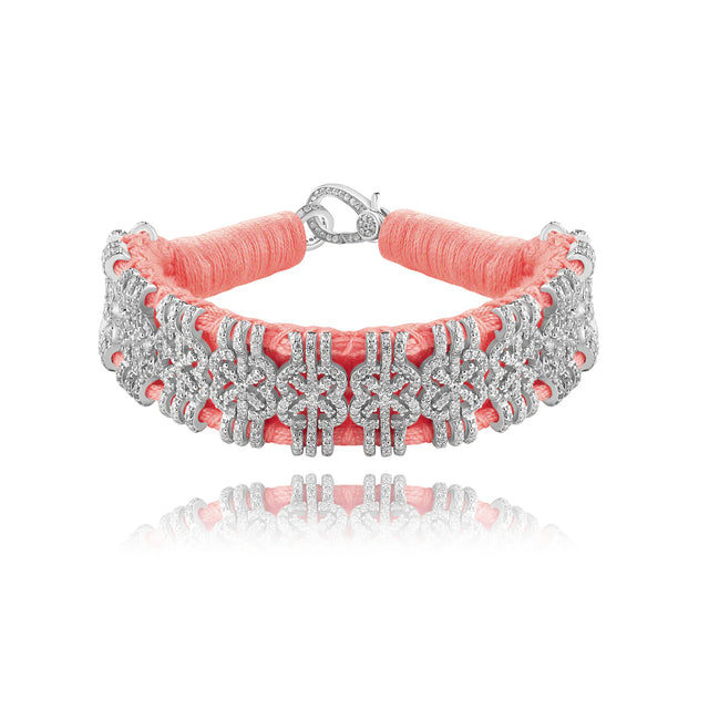 Bracelet Van Den Abeele Salvador corail fluo