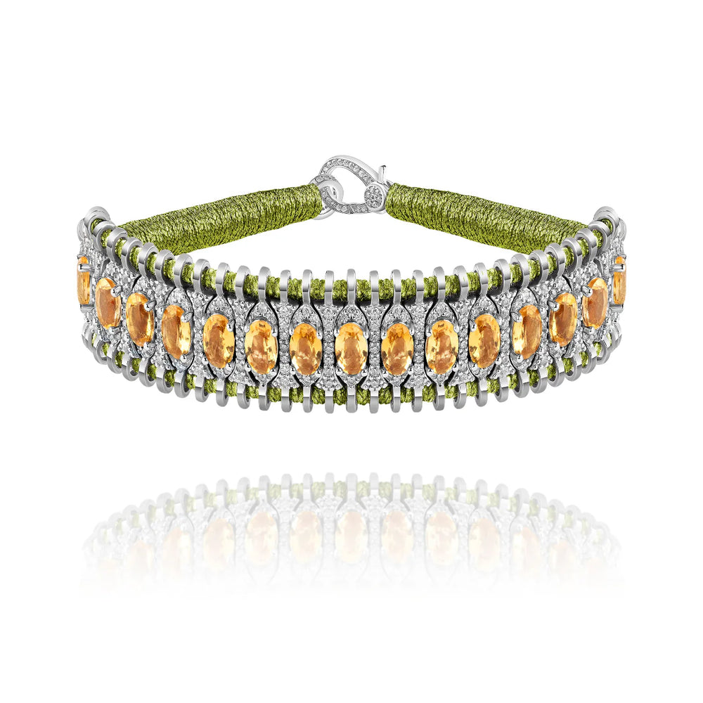 Bracelet Van Den Abeele Santos Lime - Citrine