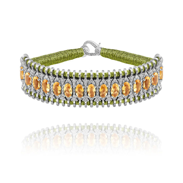 Bracelet Van Den Abeele Santos Lime - Citrine