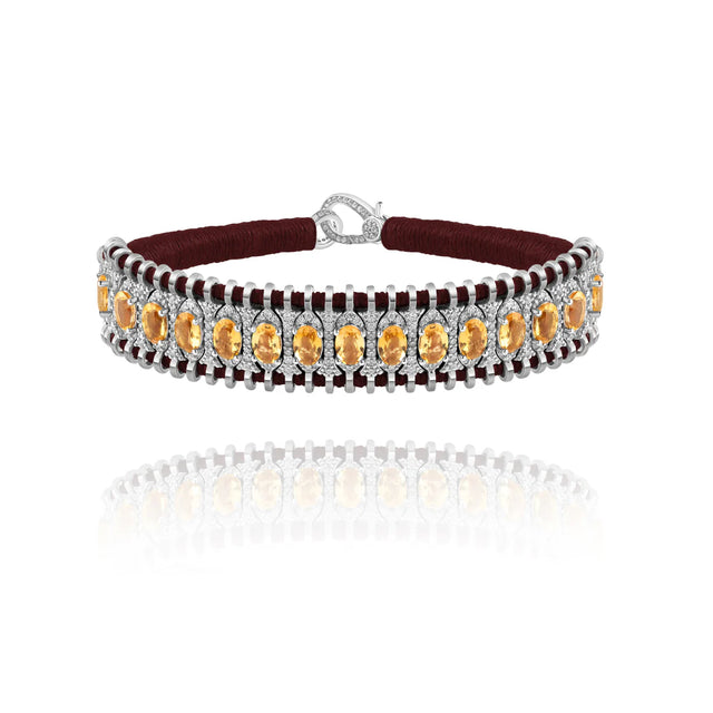 Bracelet Van De Abeele Santos Choco - Citrine