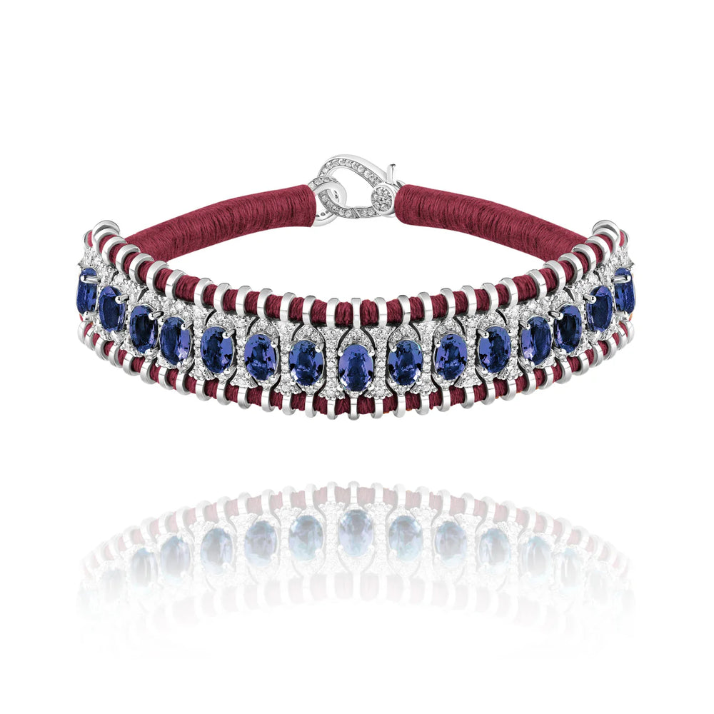 Bracelet Van Den Abeele Santos Bambou - Cordierite
