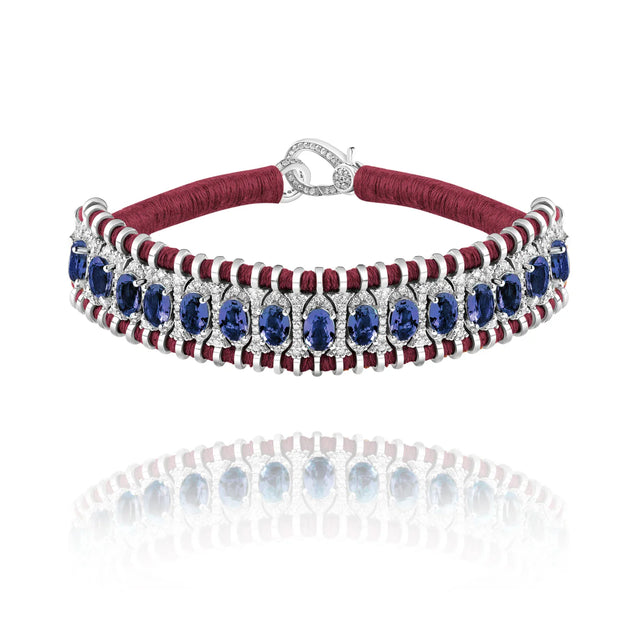 Bracelet Van Den Abeele Santos Bambou - Cordierite